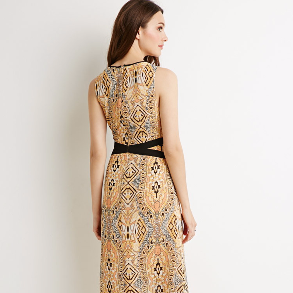 Southwestern Print Cutout Maxi Dress - Picture 2 of 7